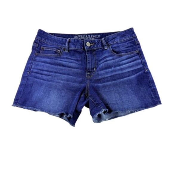 American Eagle Outfitters Pants - American Eagle Shortie Jean Shorts Size 14 Short – Raw Hem Mid Rise